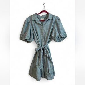 Crown&Ivy Women’s XL Midi Dress with Puff Sleeves